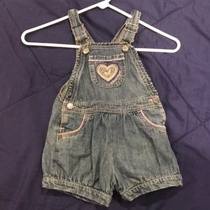 Jean shirt overalls